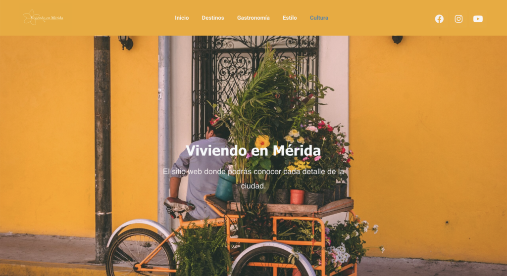 Viviendo en mérida - caso de éxito - creación de sitio web - sitio